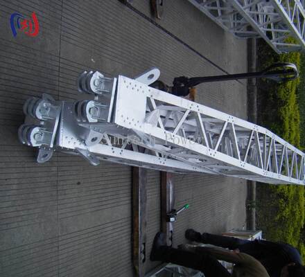 Pólus de Gin em forma de grelha modular em forma de A com revestimento resistente à corrosão para construção de torres de 8 a 28 m
