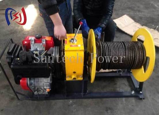 Guincho de Puxar Cabos 3-5T Motor a Gasolina para Instalação de Cabos de Energia Subterrâneos