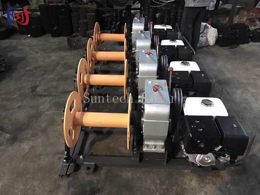 Guincho de Puxar Cabos 3-5T Motor a Gasolina para Instalação de Cabos de Energia Subterrâneos