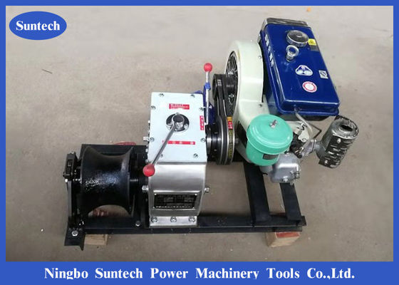 Guincho posto do motor movido a correia de 5 Ton Cable Winch Puller Diesel