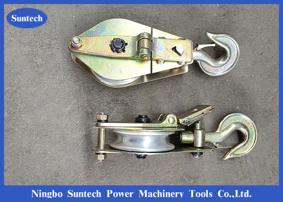 Equipamento de polia de levantamento de aço 2T de três rodas para erigir Polo