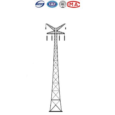 Torre galvanizada do mergulho quente Q235 Electric Power para a linha aérea