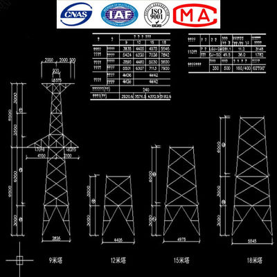 torres elétricas de alta tensão de 10kv 60kv 132kv 230kv 380kv 400kv