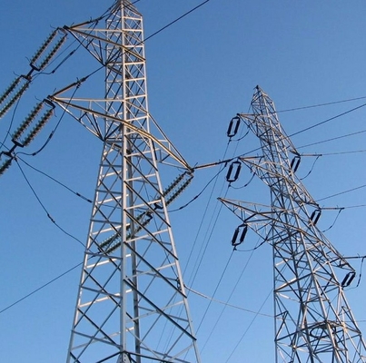 Torre de aço da estrutura cônica poligonal do cruzamento de rio 220kv