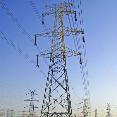 ASTM123 galvanizou a linha de transmissão de aço torre de Q235 Q345