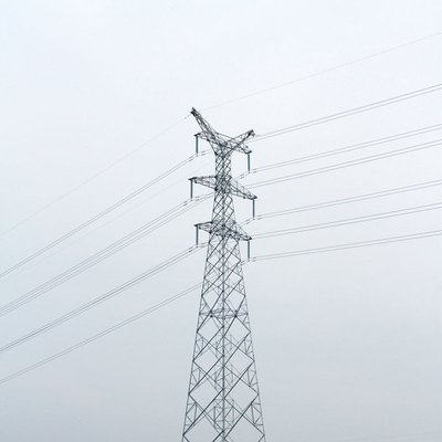 Linha de transmissão de energia torre da galvanização 132kv do mergulho quente