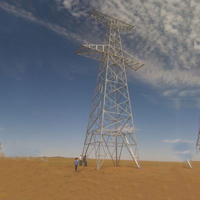 10kv cônico poligonal à linha de transmissão 750kv torre do ângulo