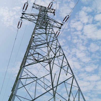 a linha de transmissão 132kv galvanizou a torre de aço da estrutura