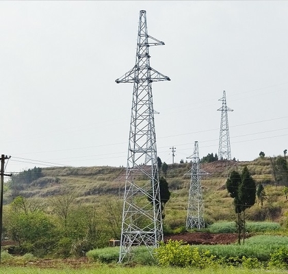 Mergulho quente tubular 330kv galvanizado Angel Steel Lattice Tower
