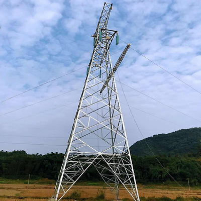 Linha de transmissão galvanizada torre de Angel Steel 500KV do mergulho quente