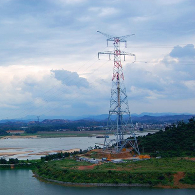 Do pilão elétrico de aço da estrutura da tolerância Q355 Q255 do vento forte torre de aço