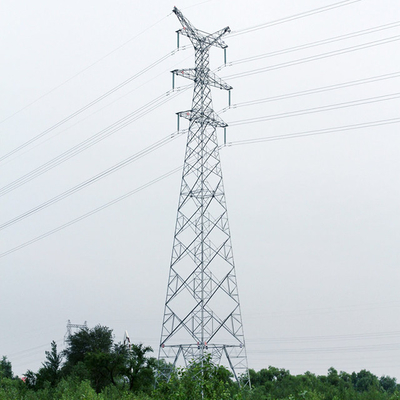 Torre galvanizada da transmissão da estrutura do aço Q355 Q255 do mergulho quente