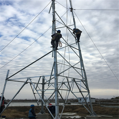 Pilão da estrutura do aço da raiva para a transmissão de 110kV 132kV Electric Power