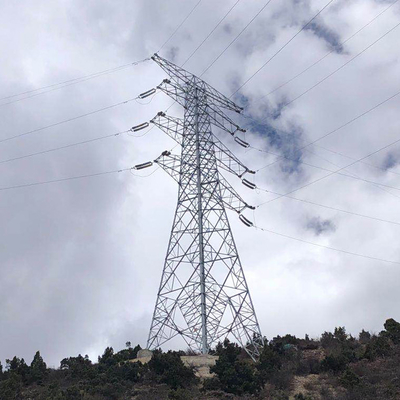 linha de despesas gerais de aço angular torre da estrutura de 110kV 132kV