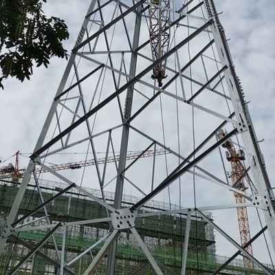 a linha de transmissão 110kV galvanizou o pilão de aço da estrutura do ângulo