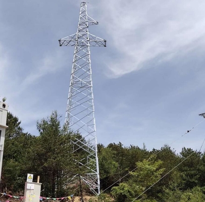 Torre celular Monopole forte da transmissão da tolerância 110kV 132kV do vento