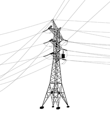 Aço 11 do ângulo do HDG linha de transmissão 35 220 330 500kV torre