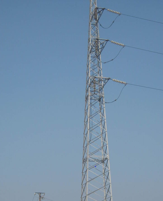 Linha de transmissão 33KV galvanizada torre de aço da estrutura