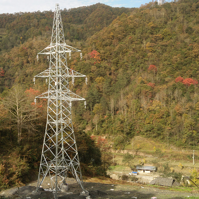 Linha de transmissão 33KV de aço torres do HDG da estrutura