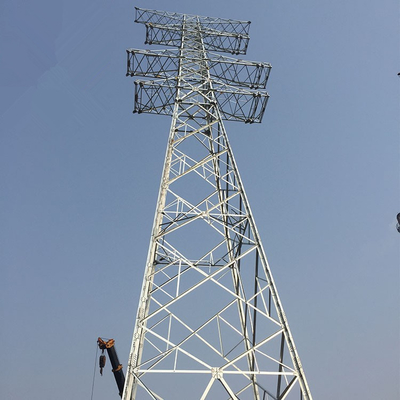Linha de transmissão galvanizada torre da estrutura do mergulho quente Q345B Q235B