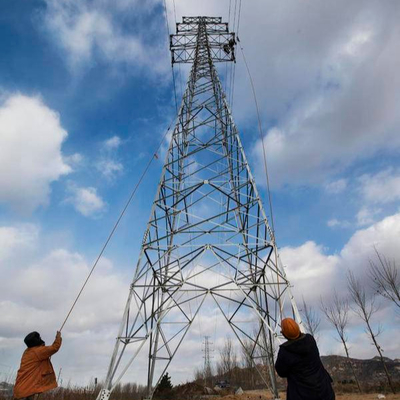 O mergulho quente galvanizou Angel Steel linha de transmissão torre de 132 quilovolts