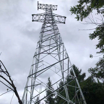 ASTM123 galvanizou a torre de aço da estrutura da distribuição de poder 110KV