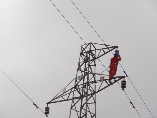 Linha de transmissão 132KV elétrica de aço torre do ângulo do HDG