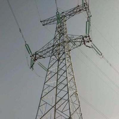 Linha elétrica galvanizada torre do aço do mergulho quente Q235 Q355