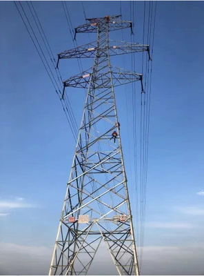 Torre de aço galvanizada da transmissão do mergulho quente 500KV Q355 Q255
