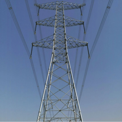 Torre de aço galvanizada da transmissão do mergulho quente 500KV Q355 Q255