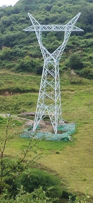 Torre de aço quente da transmissão da galvanização Q345B do mergulho