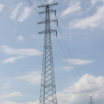 Torre de aço quente da transmissão da galvanização Q345B do mergulho