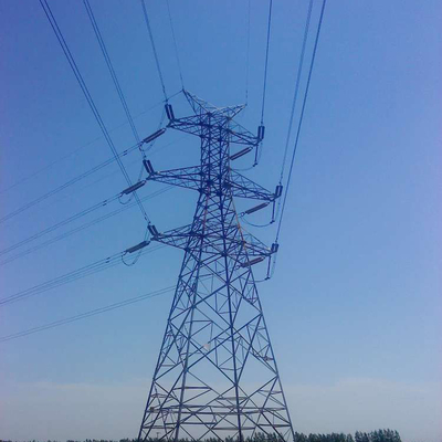 Torre de aço equipada com pernas da transmissão da estrutura 4 Q345