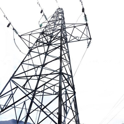 10KV à torre galvanizada transmissão de energia da estrutura 750KV