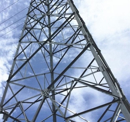 10KV à torre galvanizada da estrutura do mergulho quente da transmissão de energia 750KV