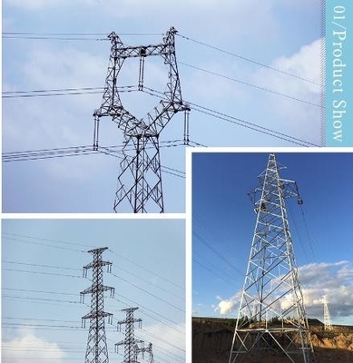 ASTM123 230KV 400KV entrelaçam as torres de aço para a linha de transmissão aérea