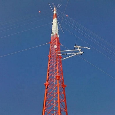 3 torre galvanizada equipada com pernas do mastro de Guyed do aço do mergulho quente Q235 Q345