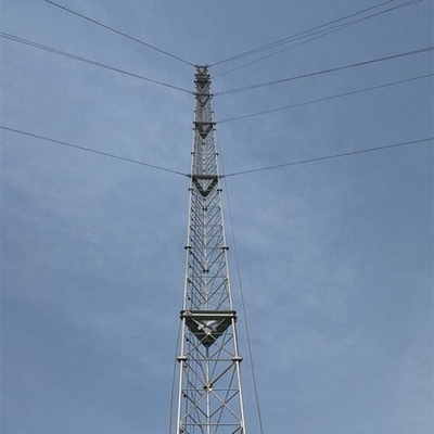 3 torre galvanizada equipada com pernas do mastro de Guyed do aço do mergulho quente Q235 Q345