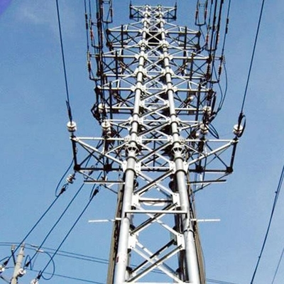 torre de aço da transmissão da estrutura de 220kv HDG Q235B Q345B