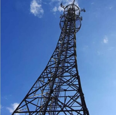 Torre de antena Monopole de aço galvanizada para telecomunicações
