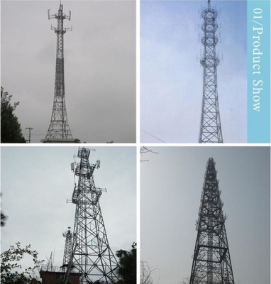 As telecomunicações tubulares do autossuficiente aço do HDG da estrutura elevam-se