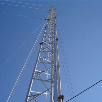 Torre tubular das telecomunicações do apoio do auto altura de 15 - de 60m para a transmissão do sinal