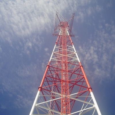 Torre de aço da telecomunicação tubular do ISO 1461 ASTM A123 HDG
