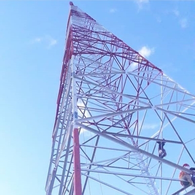 Pé quatro de aço da torre 20m 30m 40m 50m 60m da telecomunicação do círculo