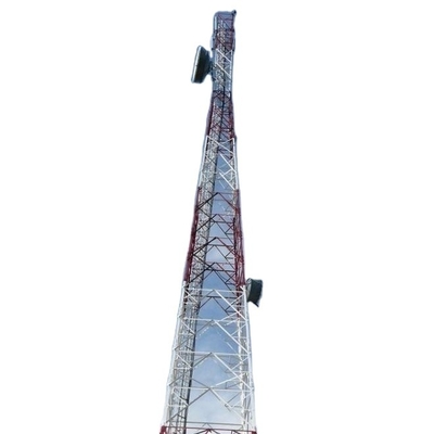 Mastro de 100M Gsm Antenna Tower e luz de obstrução angulares da aviação dos suportes