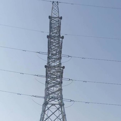 A linha de transmissão de aço torre de Q355B galvanizou Electric Power