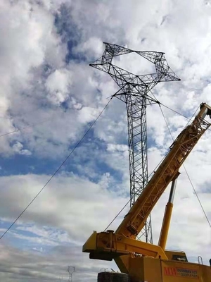 Torre de aço de Cat Head Transmission Line Lattice para o local