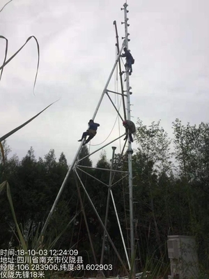 O mergulho Q355 quente de aço galvanizou o mastro de Guyed para a telecomunicação