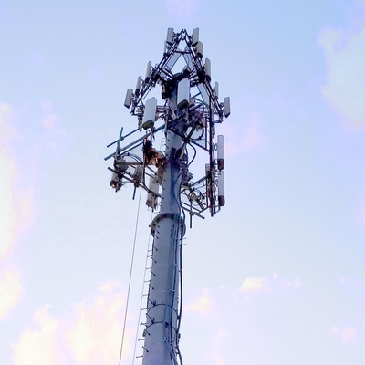 Mastro galvanizado telecomunicações de Guyed com acessórios relacionados