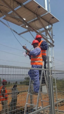 A torre de aço da telecomunicação do sistema do relâmpago da estrutura galvanizou